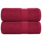 VidaXL Prosoape de săpun 2 buc Bordeaux 30x30 cm 360 g/m&sup2; 100% bumbac