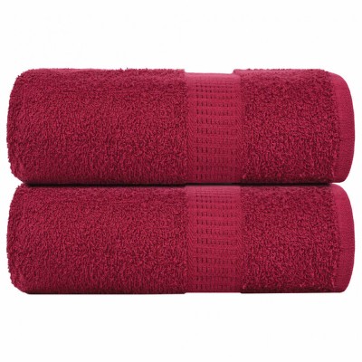 vidaXL Prosoape de baie 2 buc. FROGN Bordeaux 30x30 cm 100% bumbac foto