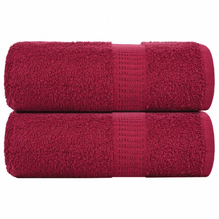 vidaXL Prosoape de baie 2 buc. FROGN Bordeaux 30x30 cm 100% bumbac