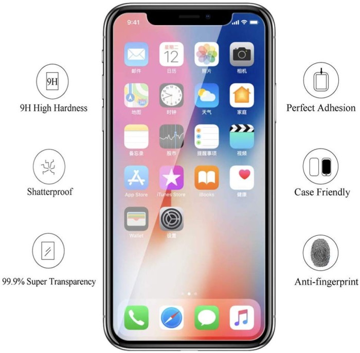 Folie de sticla MyStyle 2,5D , duritate 9H pentru Apple Iphone X