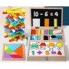 Joc educativ, trusa de calculat, forme geometrice, tabla de scris cu creta si tabla magnetica, Oem