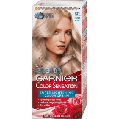 Vopsea de Par Permanenta Garnier Color Sensation S11, 110 ml, Ultra Smoky Blond, Colorare Par Blond Garnier Ultra Smoky Blond, Vopsea de Par Nuanta Ul foto