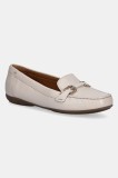 Geox mocasini de piele D ANNYTAH MOC femei, culoarea bej, cu toc plat, D84BMA 00046 C1122
