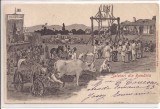Carte postala circulata in anul 1900 Salutari din Romania