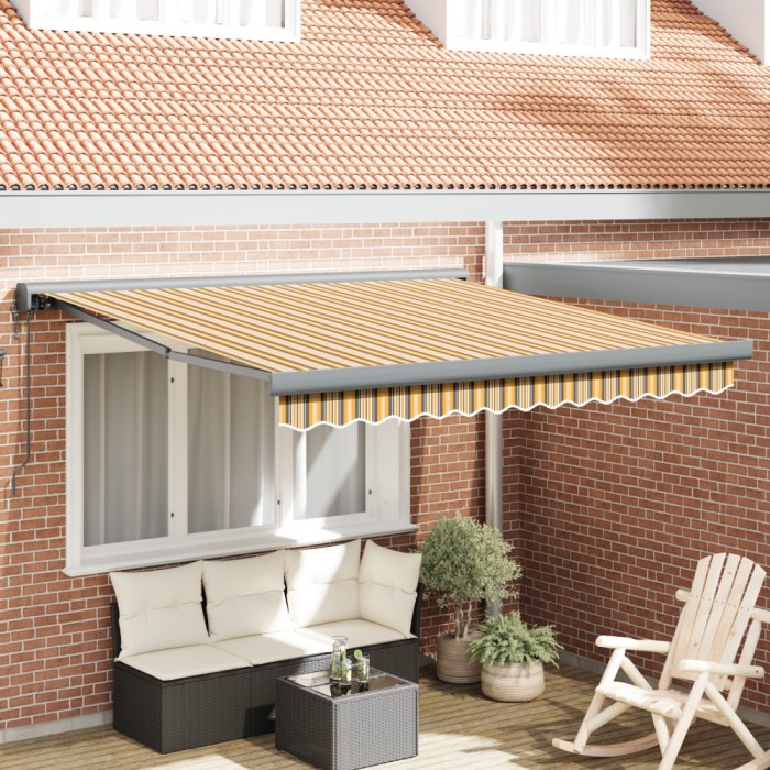 vidaXL Marka retractabilă automată cu dungi colorate 350x250 cm de la