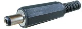 Conector DC, 3x6,2x10mm, tata, pe cablu - 121589