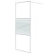 Perete de dus walk-in, alb, 80x195 cm, sticla ESG transparenta