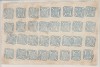 ROMANIA 1862 LP 10 PRINCIPATELE UNITE EMISIUNEA I TIPAR DE MANA 30 PARALE ALBASTRU COALA 32 TIMBRE GUMA ORIGINALA STARE MNH/SARNIERA IN CELE 4 COLTURI, Nestampilat