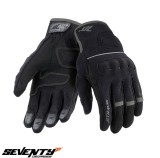 Manusi femei pentru scuter - motocicleta Urban vara Seventy model SD-C56 negru/gri &ndash; degete tactile XS (6 cm)