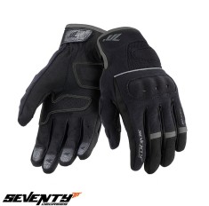 Manusi barbati pentru scuter - motocicleta Urban vara Seventy model SD-C54 negru/gri&nbsp; &ndash; degete tactile Negru/gri XXL (11 cm)