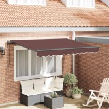vidaXL Cortina Retractabilă Maro 350 x 200 cm țesătură 3329678