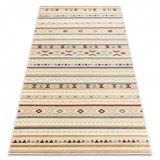 Covor din l&acirc;nă KILIM 7948/52933 Romburi, etnici bej / gri / vin roșu, 120x160 cm