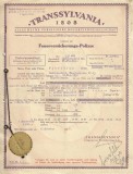 PM507N Transsylvania 1868 Allgemeine Versicherungs AG Hermannstadt, poliță de asigurare contra incendiilor, 1936, Sibiu