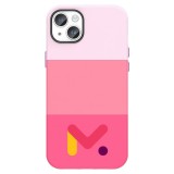 Cumpara ieftin Husa de Protectie din Piele Ecologica si cu Armaturi pe Margini, pentru Iphone 14, Roz Multicolor