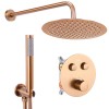Set de duș incastrat Rea LUNGO COPPER BRUSH + BOX cu termostat