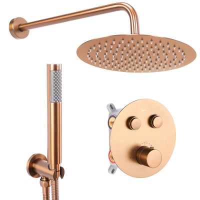 Set de duș incastrat Rea LUNGO COPPER BRUSH + BOX cu termostat foto