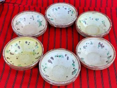 6 castroane (set 6), vase de ceramica traditionale moldovenesti, strachini de lut, arta populara, olarit 80 ani