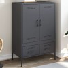 Gossi dulap inalt, antracit, 68x39x101,5 cm, otel laminat la rece