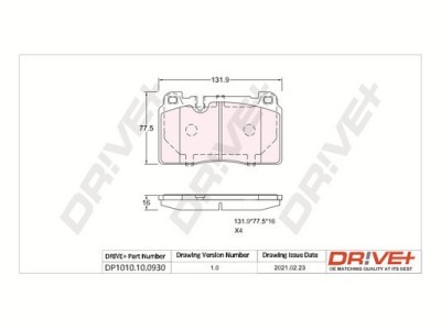 Dr!ve+ DP1010.10.0930 set placute frana,frana disc foto