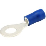 Papuci electrici izolati, albastru cu Inel, terminale pe cablu, 6,4 mm, lungime 26,00 mm, crimpat, 560, 10 terminale la blister Carpoint AutoDrive Pro