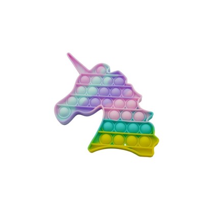 Jucarie antistres din silicon, pop it now and flip it, unicorn, multicolor, model 3 foto