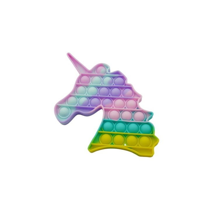 Jucarie antistres din silicon, pop it now and flip it, unicorn, multicolor, model 3