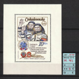 Timbre Cehoslovacia, 1979 | Programul Intercosmos - Cosmos | Coliţă MNH | aph, Spatiu, Nestampilat