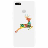 Husa silicon pentru Huawei P9 Lite, Colorful Reindeer Jump Illustration