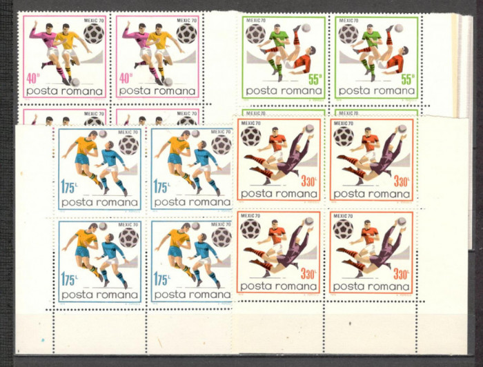 Romania.1970 C.M. de fotbal MEXIC bloc 4 DR.235