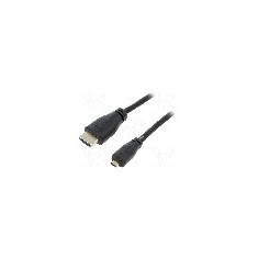 Cablu HDMI - HDMI, HDMI mufa, micro mufa HDMI, 1m, negru, RASPBERRY PI - RPI-16336