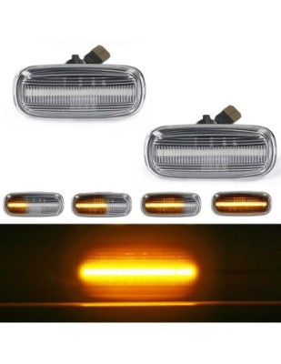 Set 2 Semnalizari Aripa LED dinamice cu sticla clara pentru Audi A2, A3, A4, A6, A8, TT foto
