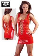 Rochie Latex Look Black Level - Rosu