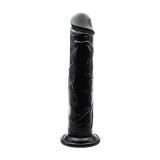 Realiste simple - Loving Joy Dildo Realist cu Ventuza 24 cm Negru Lungime si Grosime Generoase