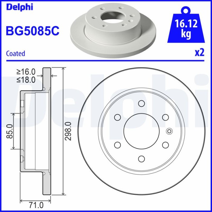DELPHI BG5085C Disc frana