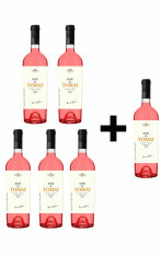 5 Pack x Vin Pinot Noir Rose Sec ? 0.75L + 1 Sticla GRATIS foto