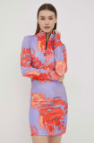 Cumpara ieftin Adidas Originals rochie HC4598 culoarea violet, mini, mulata