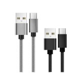 Set Cabluri Lemontti Bending Aluminum USB-A la USB-C, - material: impletitura de Nylon + aliaj de aluminiu, cabluri USB la Type-C, imbracat in impleti