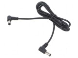 Cablu DC 5,5/2,1 mufe x2 drept negru 1,2m 2x0,5mm&sup2;
