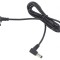 Cablu DC 5,5/2,1 mufe x2 drept negru 1,2m 2x0,5mm&sup2;