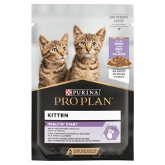 Hrana umeda pentru pisici Purina Pro Plan Kitten NutriSavour cu Curcan in Sos, plic 85g