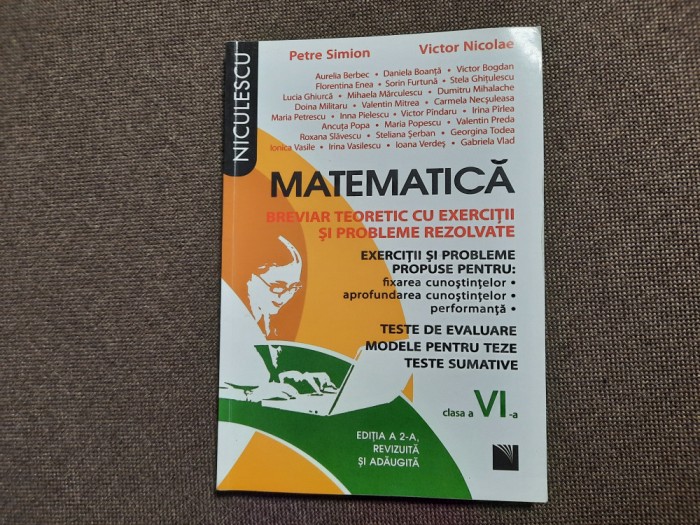 MATEMATICA CLASA A VI A BREVIAR SI PROBLEME REZOLVATE PETRE SIMION