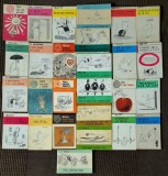 Set 27 Brosuri de colectie Desene Caricaturi Ilustratii Matei Matty Aslan/ A Andronic/ Nell Cobar/ Poch/ Gh Chiriac/ Pall/ Dragos