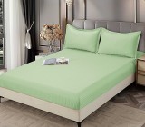 Husa Pat Elastic Damasc 3 Piese 180x200 cm Microfibra/Bumbac (Negru/Alb/Rosu/Gri/Albastru/Verde) Clasy/Heinner/Vanora