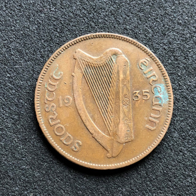 h311 Irlanda 1 penny 1935 foto