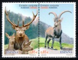 Romania 2012, LP 1957 c, Emisiune comuna Spania - Romania: Fauna montana, seria in pereche, MNH!