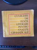 Virgiliu Dron, S. Gh. Constantinescu, Culegere de texte literare pentru analize gramaticale (sintaxa frazei clasele a VII-a a - X-a)
