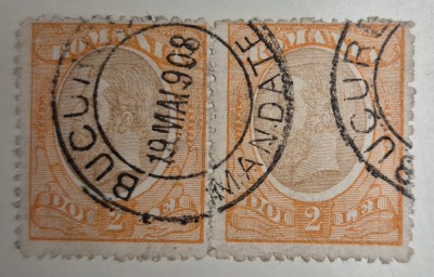 Romania 1900-11 Carol I, 2 LEI, 51L / WZ2 foto