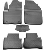 Covorase Cauciuc Premium Stil Tavita Toyota C-HR 2016-2023, Fara Miros, Negre