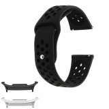 Curea silicon compatibila Samsung Galaxy Watch9 40mm, Negru Carbon
