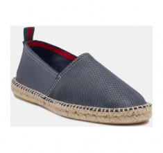 Espadrile Piele Naturala Navy Barbati foto